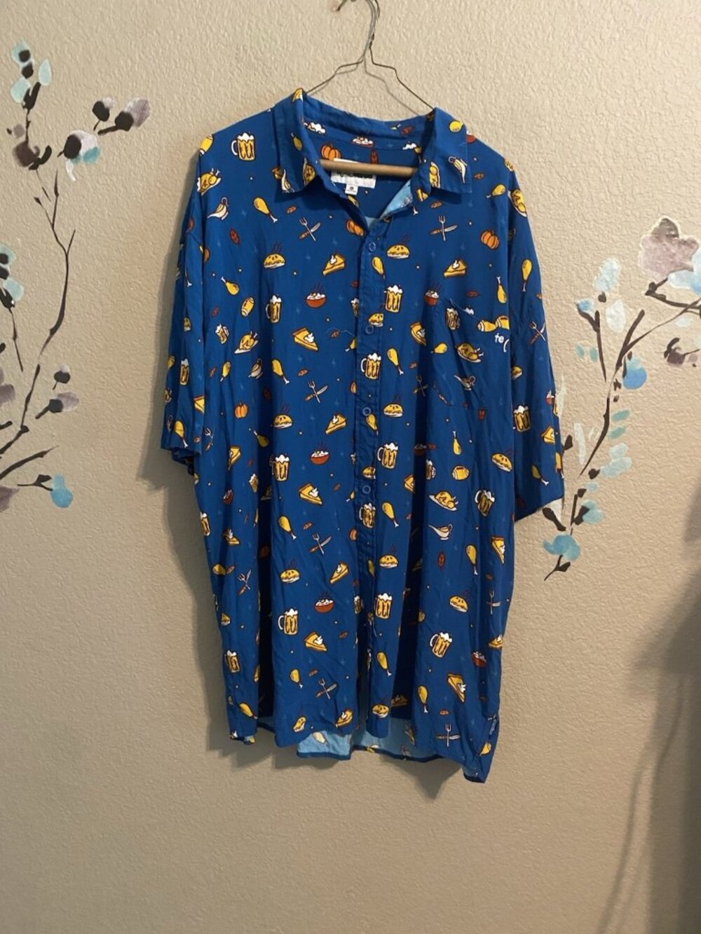 Tipsy Elves Thanksgiving Button  Novelty T-Shirt  3XL Funny Humor Graphic Print